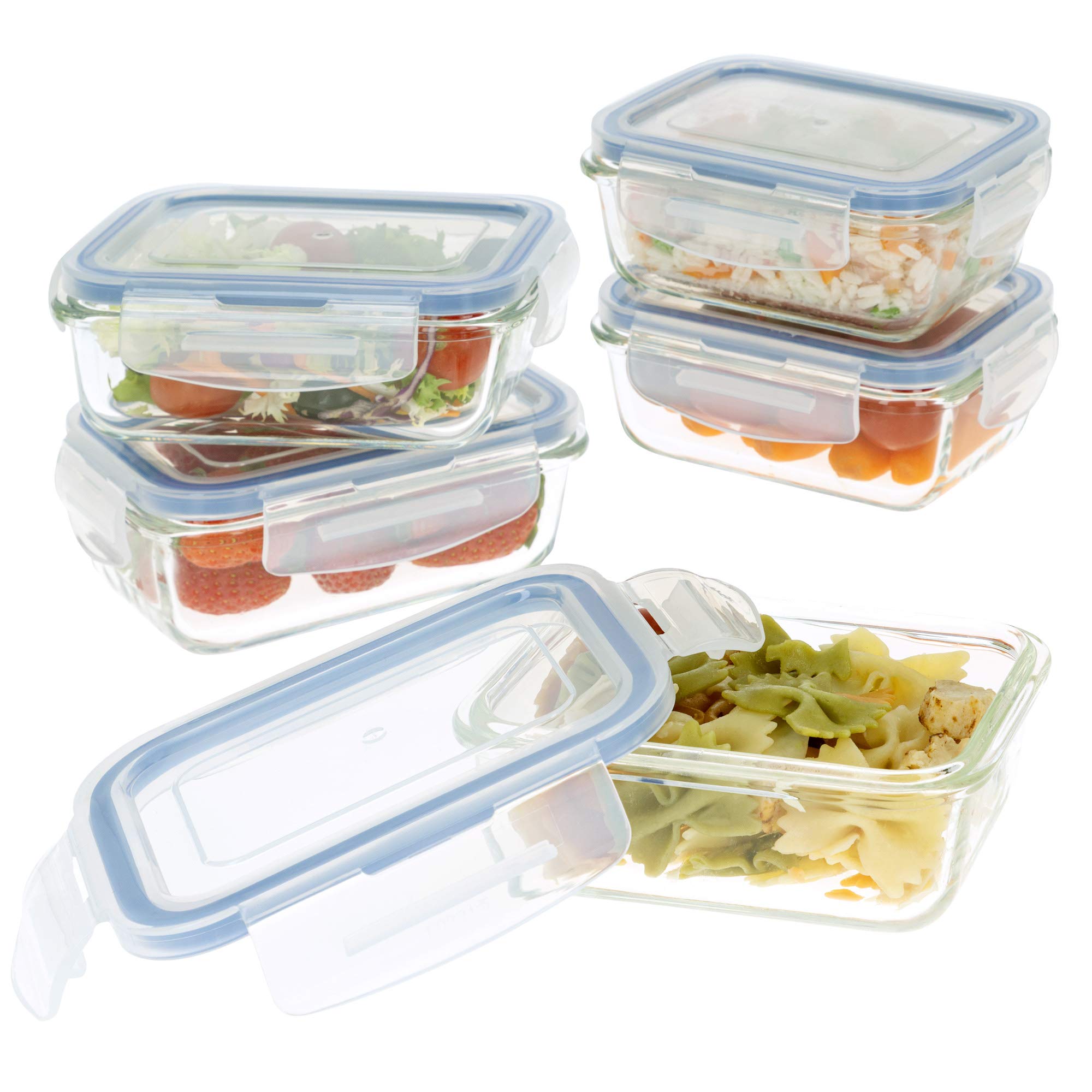 QILZO Confezione Da 12 Contenitori In Plastica Da 300 Ml Per Alimenti, Senza BPA, Adatti Per Microonde E Lavastoviglie, Congelatore, Contenitori Con - Foto 8