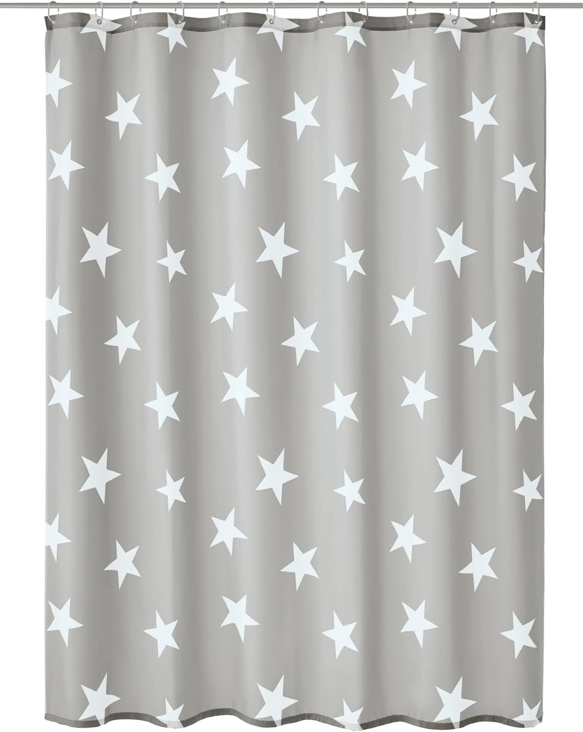 Kleine Wolke 4004478255272 Nova 5274977305 Shower Curtain, Dimensions 180 x 200 cm, Gray