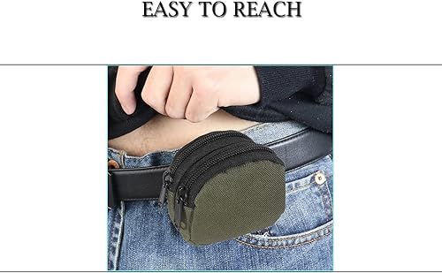 Miniatura 6 de Bolsa EDC para exteriores, bolsa de administración, mini bolsas Molle, organizador de bolsillo EDC con doble cremallera que se puede llevar en el