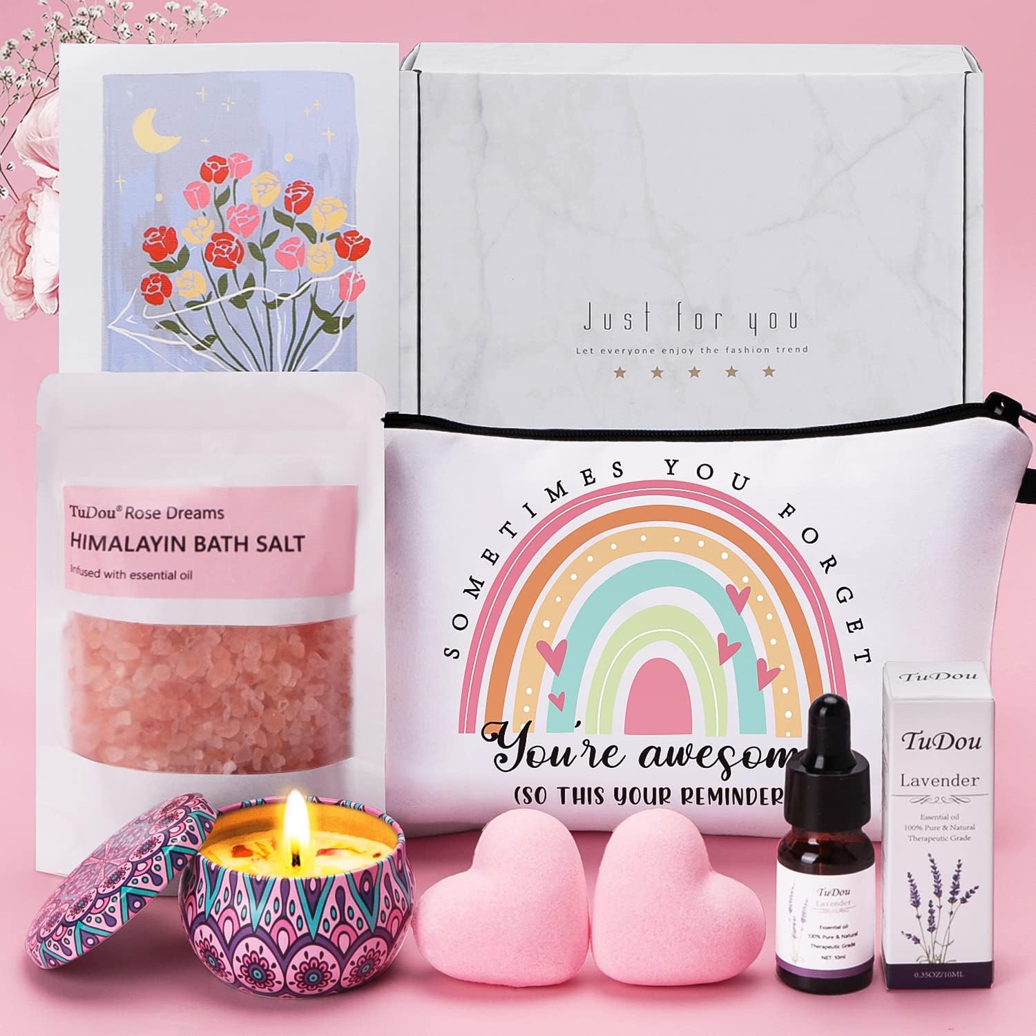 Birthday Pamper Gifts for Women, Unique Relaxation Self Care Package
