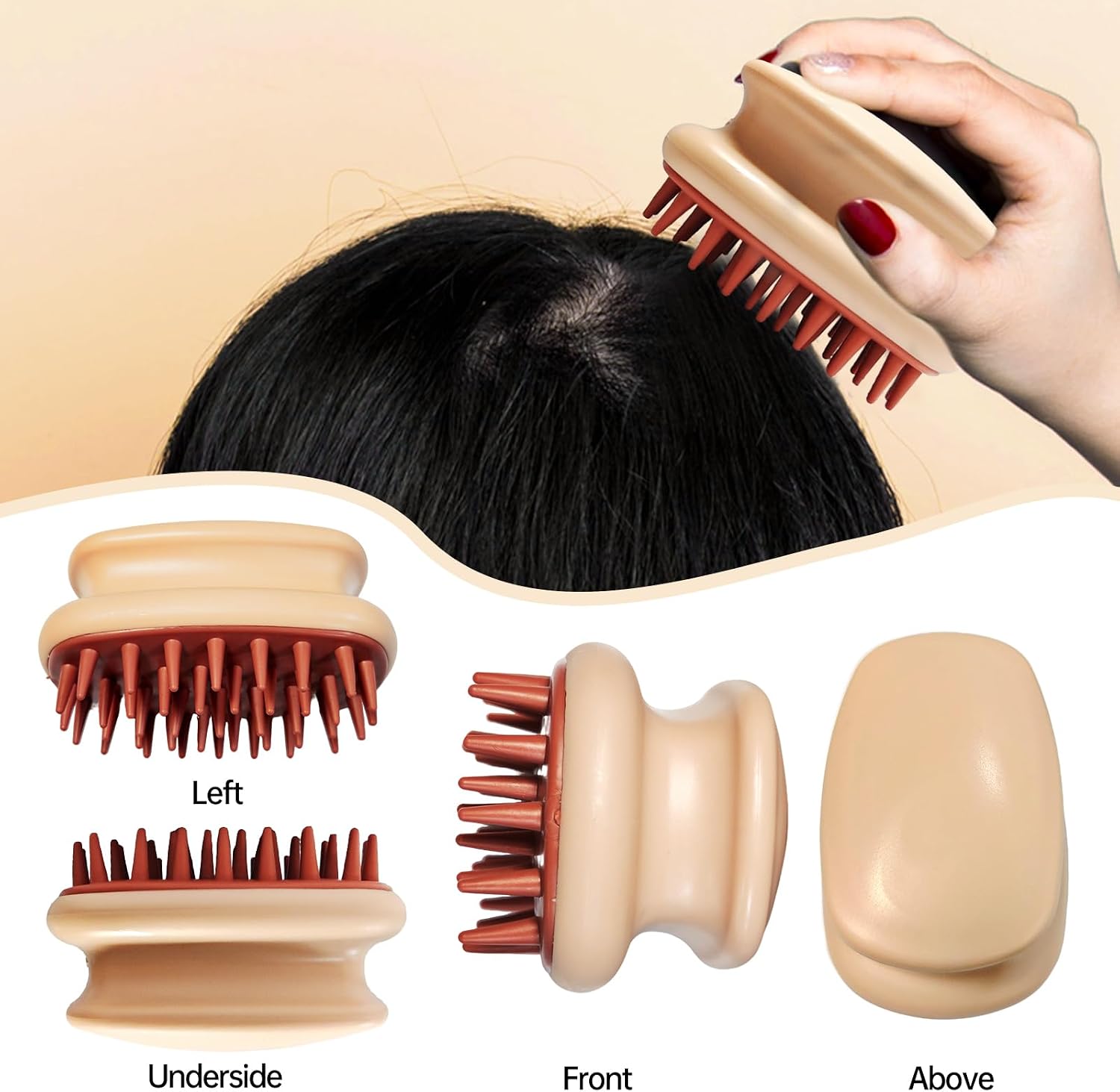 Scalp Scrubber Shampoo,Scalp Massager Hair Growth Silicone,Hair Massager Scalp,Head Scrubber Hair,Scalp Brush for Hair Growth