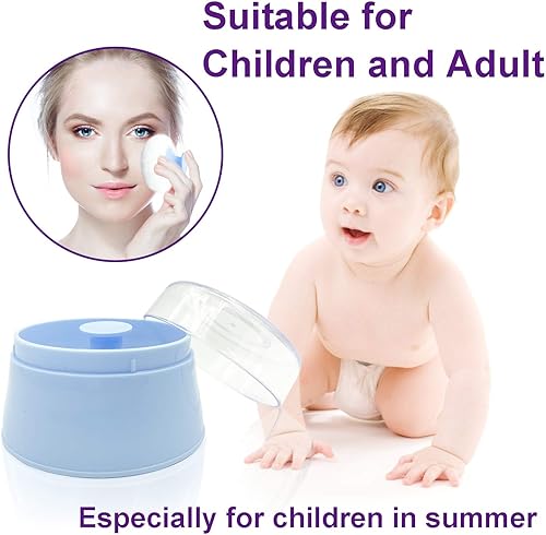 Miniatura 2 de Caja de soplado de polvo para bebé sin BPA grande de 28 pulgadas estuche de polvo esponjoso para después del baño contenedor de polvo de