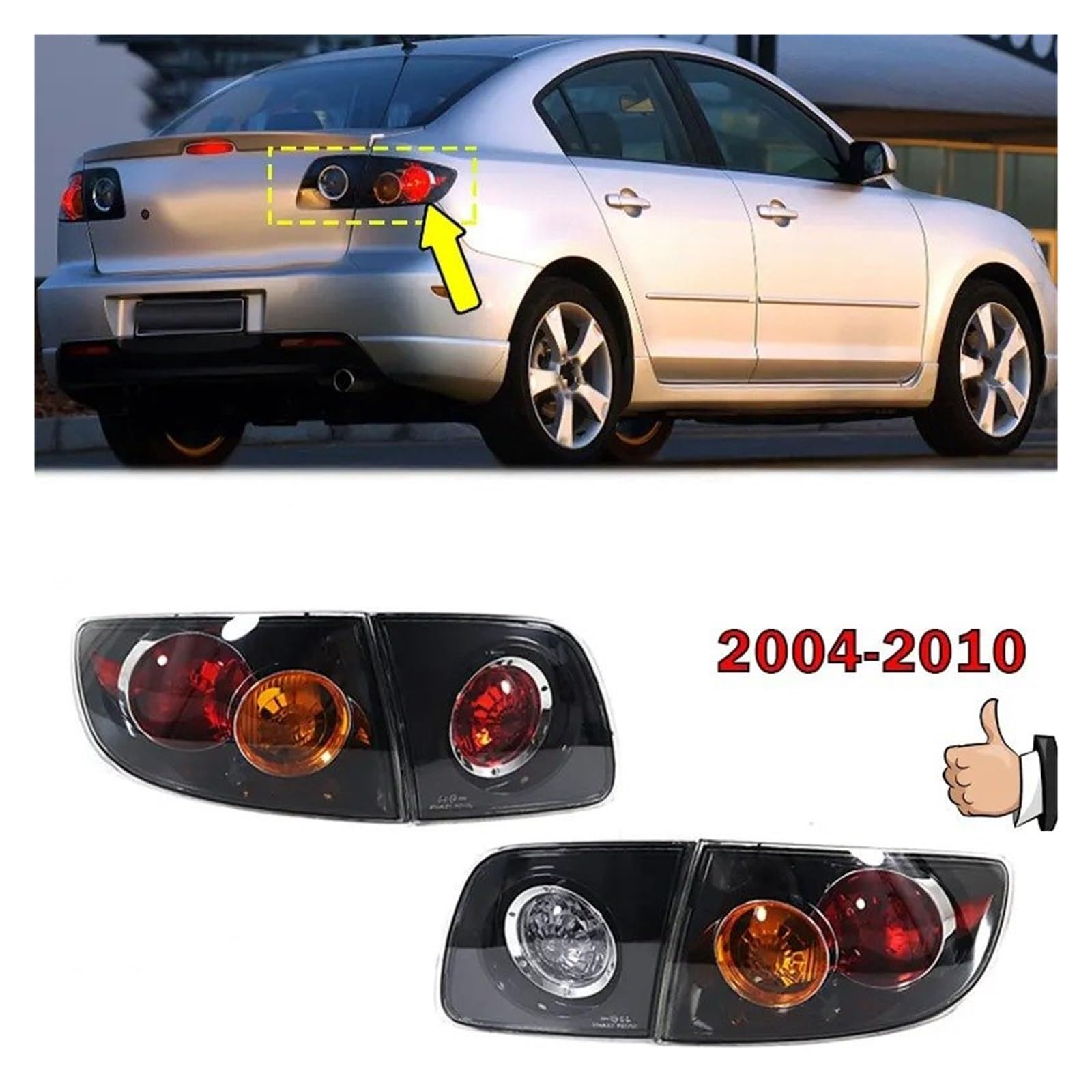 Światło tylne dla Mazdy 3 Sedan 2004 2005 2006 2007-2010 Tylne światło migające ostrzeżenie światła hamowania światła cofania obudowa światła tylne światło