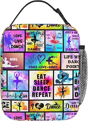 Miniatura 2 de Lonchera de bailarina con aislamiento térmico para mujeres, niños, adultos, hombres, bolsa de almuerzo con aislamiento para baile, bolsa de almuerzo
