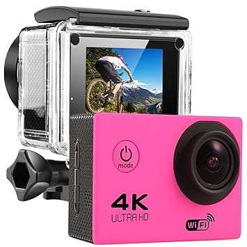 Infinizy (Great Indian Deal Offer With 15 Years Warranty) 4K WiFi 16MP Sports Action Camera 30M Underwater Waterproof Camera with Adjustable View Angle WiFi OS, 170 Degree HD Wide Angle Lens, 16 MP CMOS Image Sensor- BLUE