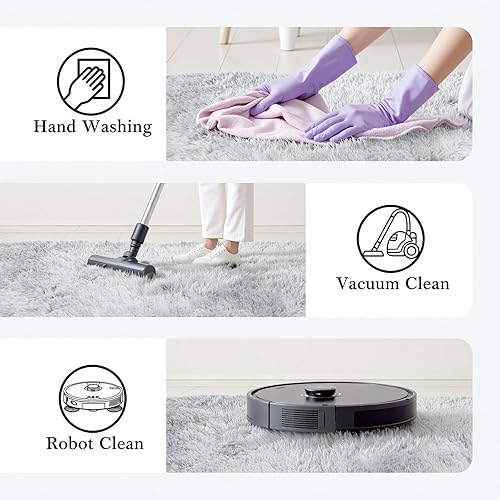 Miniatura 6 de Alfombras para sala de estar, 6 x 9 pies, alfombras para sala de estar, alfombra grande de felpa suave, alfombras peludas para dormitorio, niños y