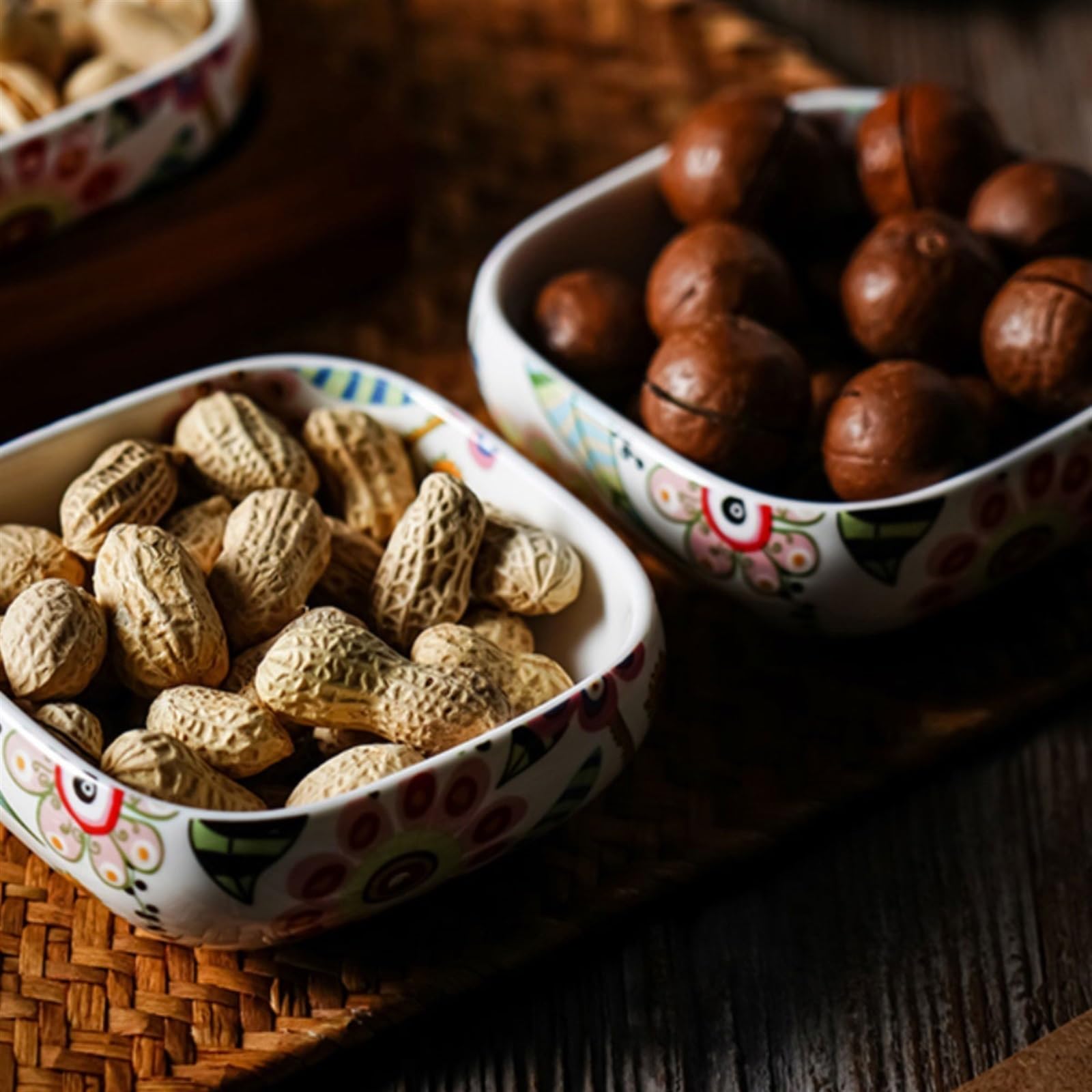 Ciotoline da Snack Ciotola for snack Piatto creativo for la casa in ceramica compartimentato Set di piatti for snack Piatto dim sum Piatto piccolo sottosmalto Piatti Snack Ceramica