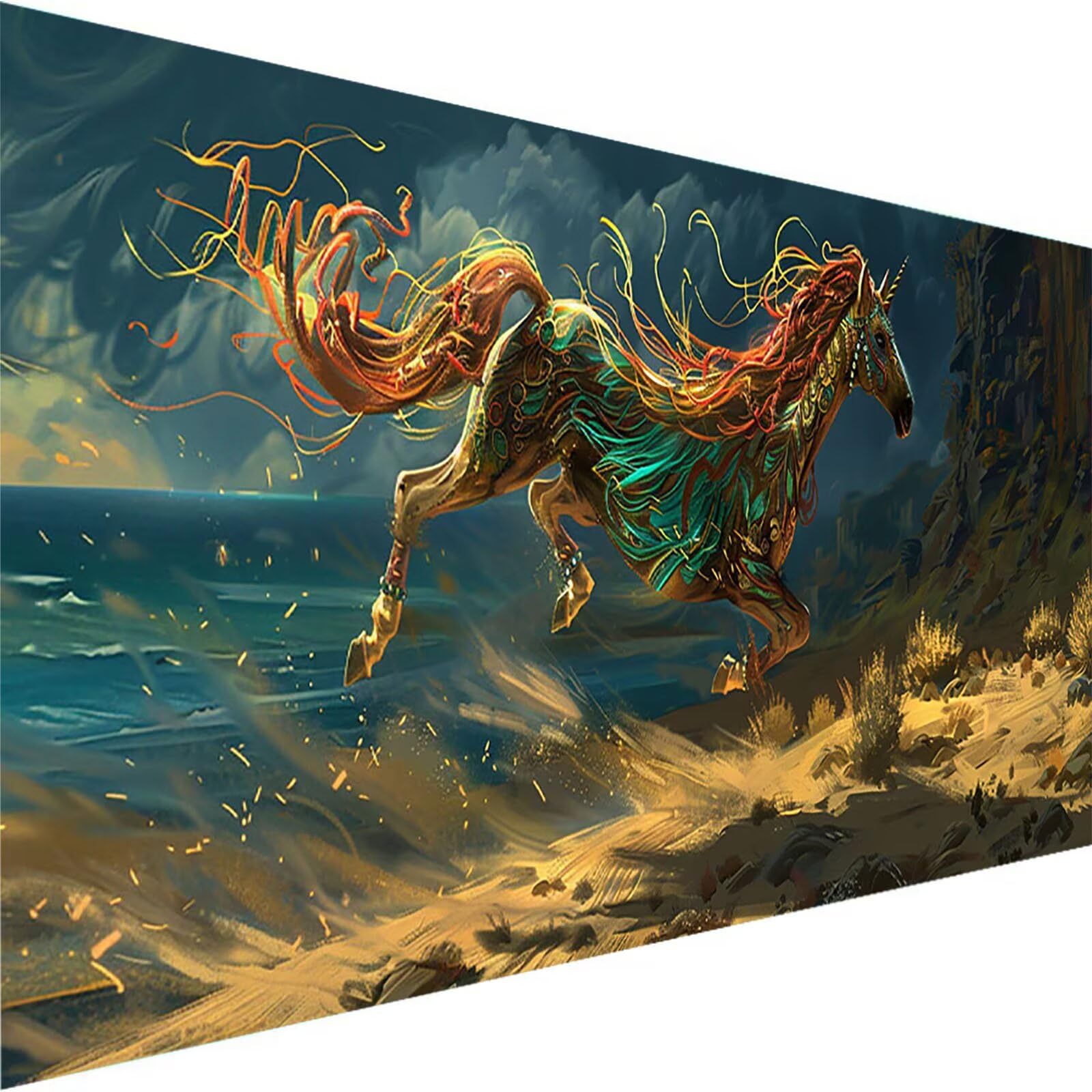 Malen nach Zahlen Kinder Pferd Malen Nach Zahlen Erwachsene, Geschenke für Mädchen Junge Bastelset Set, Malen nach Zahlen Abstrakt | Malen nach Zahlen Ohne Rahmen, (60x120cm) Bastelset Erwachsene 9-F