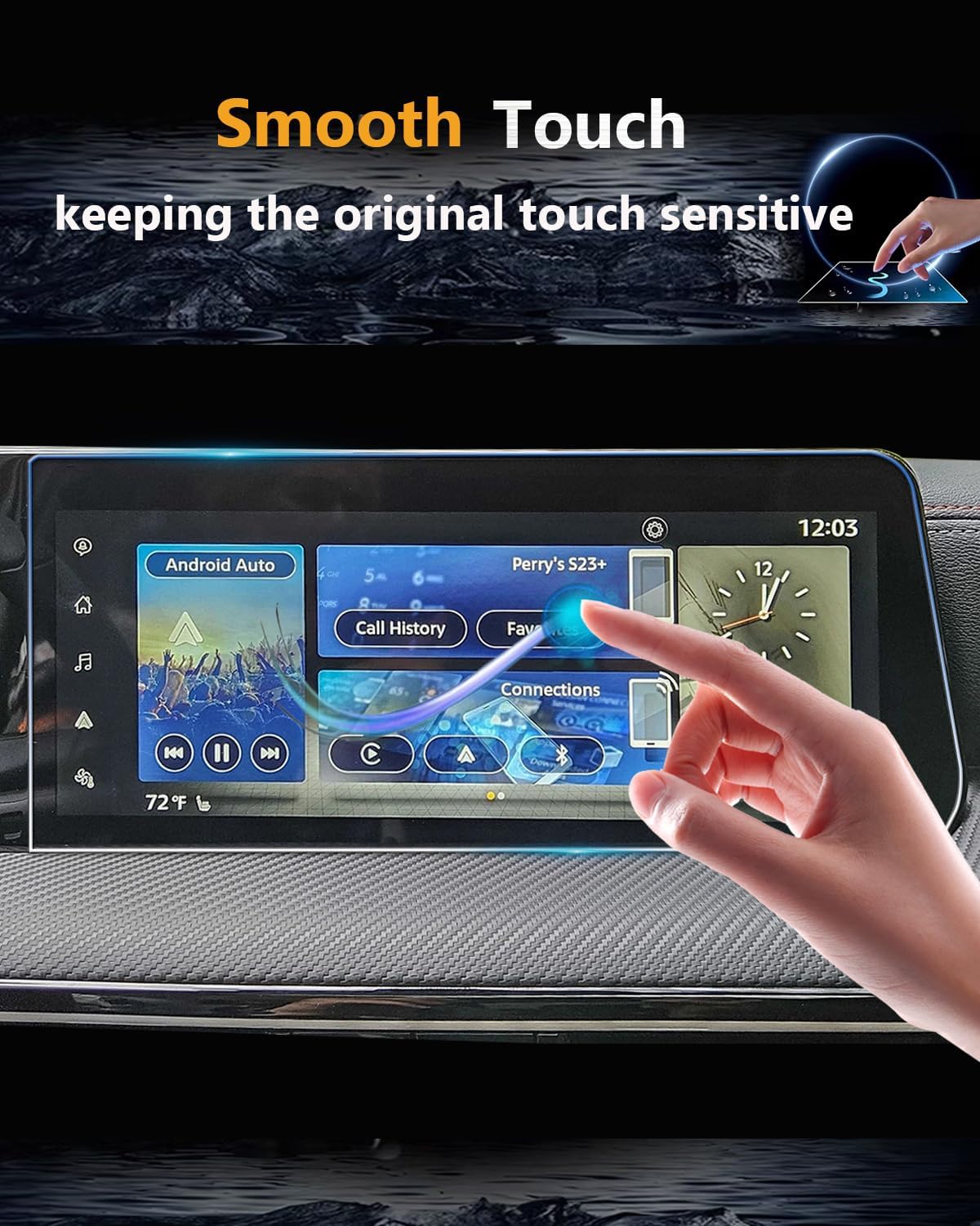 12.3 inch Screen Protector For Nissan Kicks 2025-2026 Accessories | 12.3" Tempered Glass Infotainment Screen Guard,Anti Glare,Anti Scratch,2026 2025