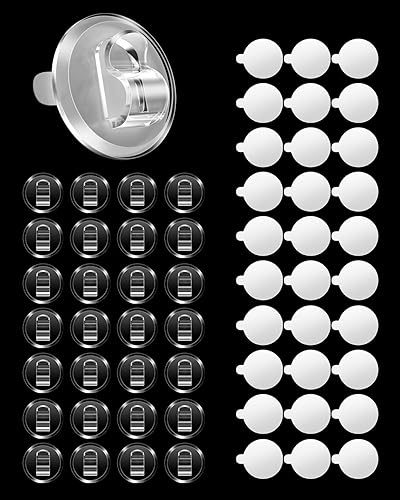 Miniatura 5 de 50 mini clips de luz transparentes ganchos pequeños con tiras adhesivas para tira de luces de interior  Gancho de pared de plástico libre de daños