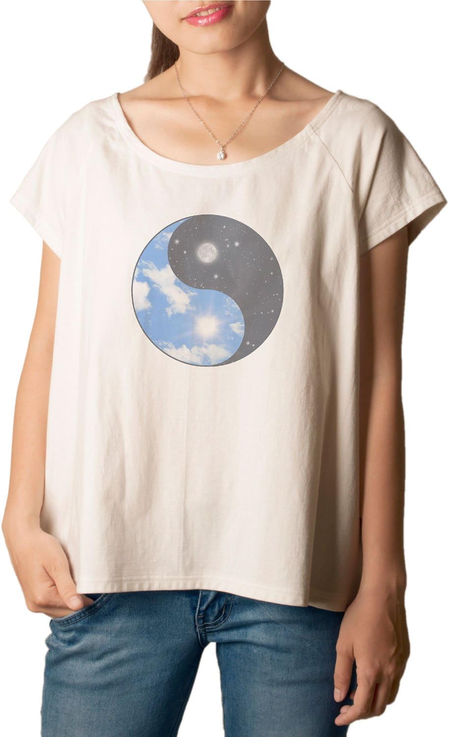 Yin Yang Earth Printed 100% Cotton Fashion Plus Size T-shirt Tee WTS_01 M