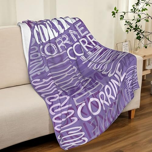 Miniatura 10 de Manta personalizada con nombre para niños y niñas, manta de franela personalizada para cumpleaños, Navidad, Halloween