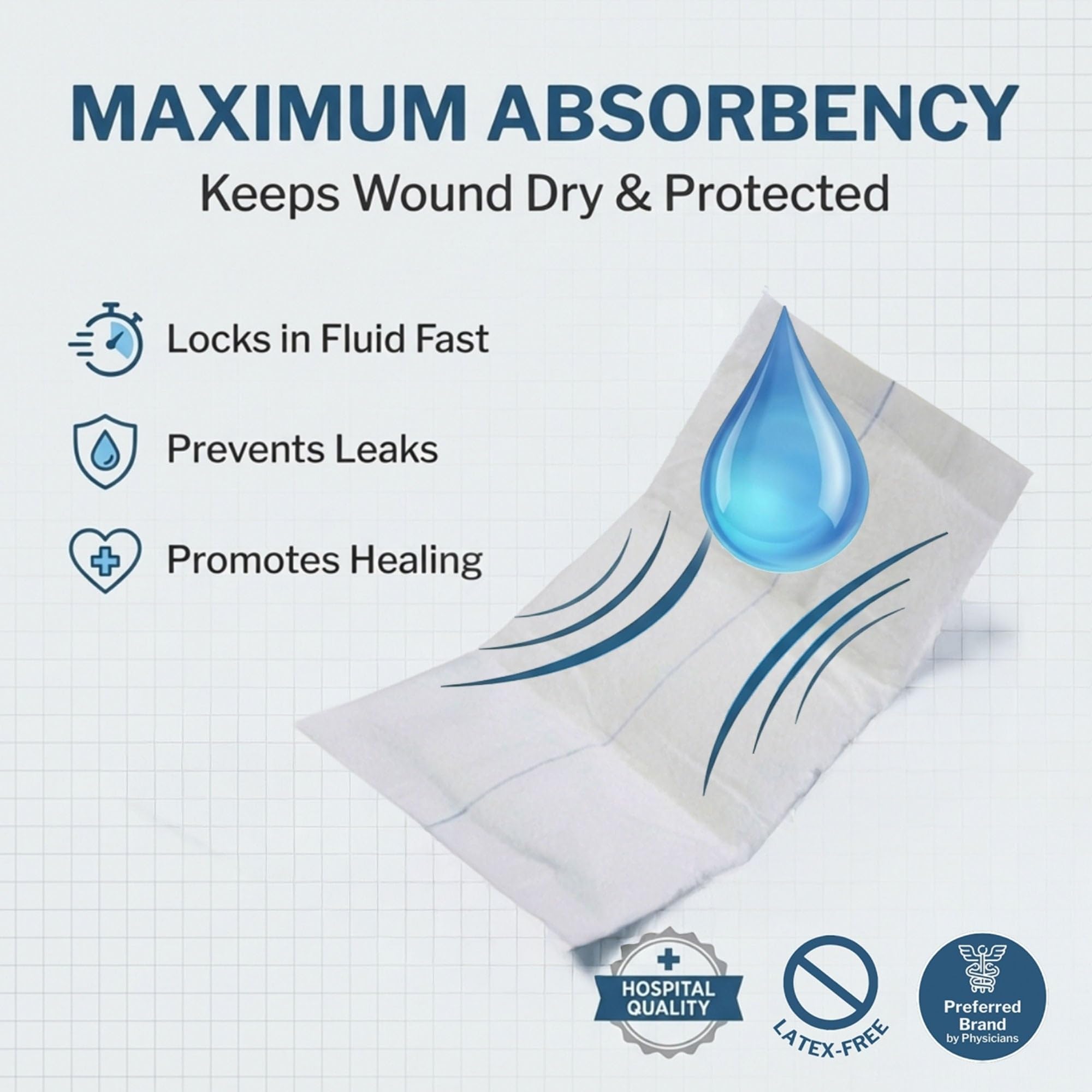 McKesson - Cuscinetto sterile per addominali, 5 x 9 pollici, 16-4250, 400 ct