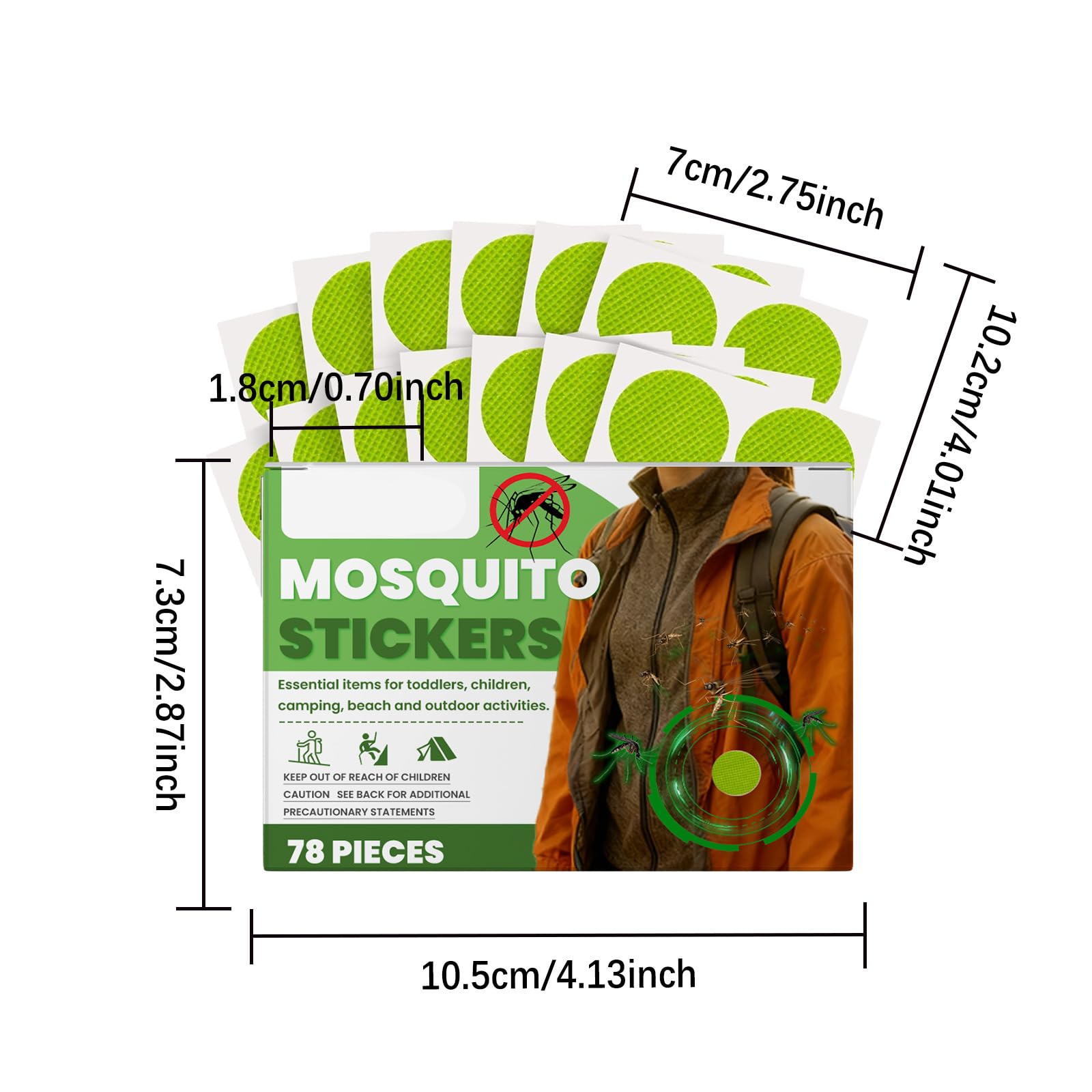 78 PCS Parche Repelente Mosquitos Previene Picaduras de Mosquitos,para Acampar al Aire Libre para Adultos y Niños