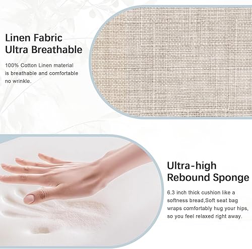 Miniatura 170 de Juego de 2 sillas decorativas con mesa, sillas de sala de estar con asiento suave y reposabrazos para sala de estar, dormitorio, sala de lectura,