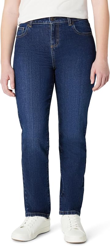 Girls' Medium Stretch Mid-Rise Straight-Fit Jeans