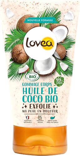 LOVEA - Gommage Corps - Huile De Coco Bio - Exfolie, Lisse & Adoucit - Grains Do