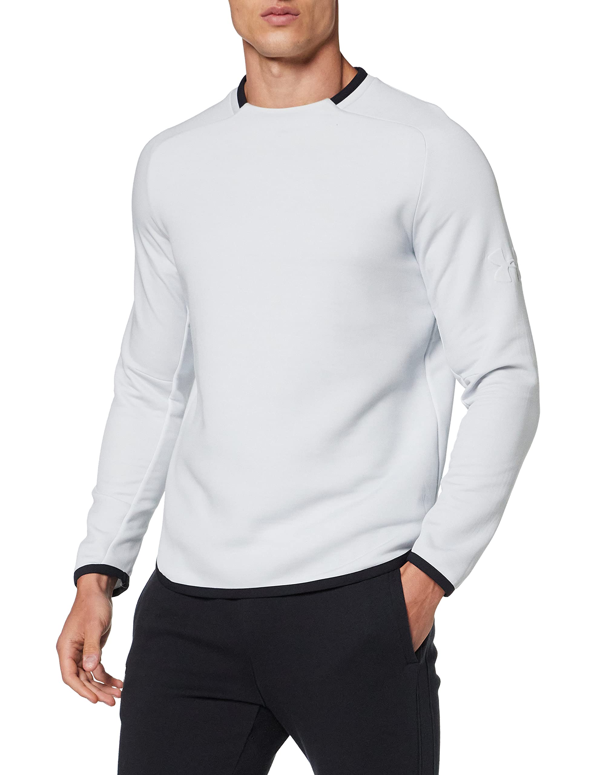 Under Armour Men Move Light Crew Warm-Up Top - Halo Gray Full Heather//Halo Gray (015), XX-Large
