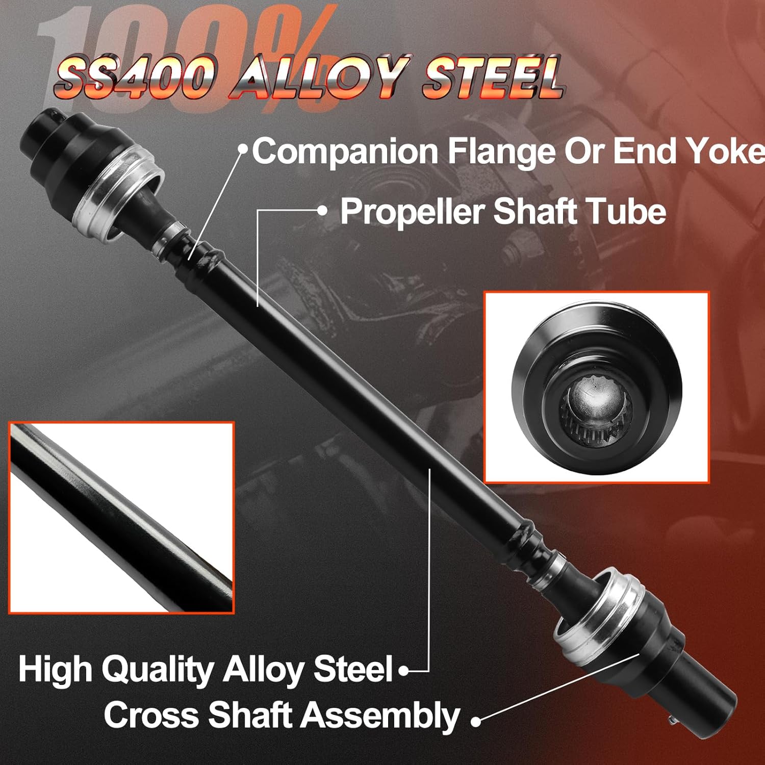 Front Drive Shaft Propshaft Assembly, Fit for Polaris General 1000 2017-2019 | Fit for Polaris General 4 1000 2018-2019, OE 1333917