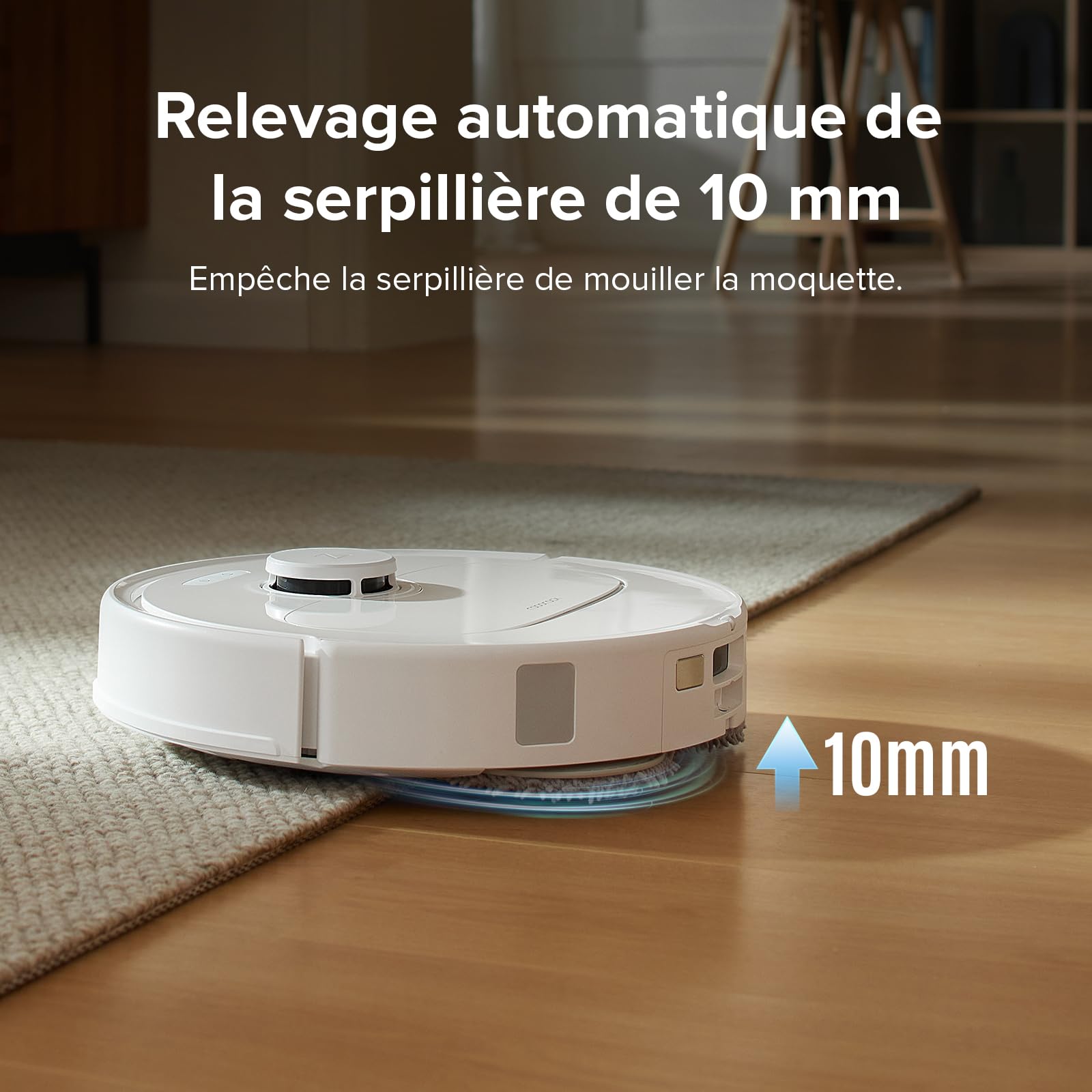 Roborock Qrevo S Aspirateur Robot Laveur, 7000Pa HyperForce, Double Serpillière Rotative 200 TR/Min, Relevable 10mm, Station Multifonctionnelle, 3D Cartographie, Reactive Tech (Reconditionné)