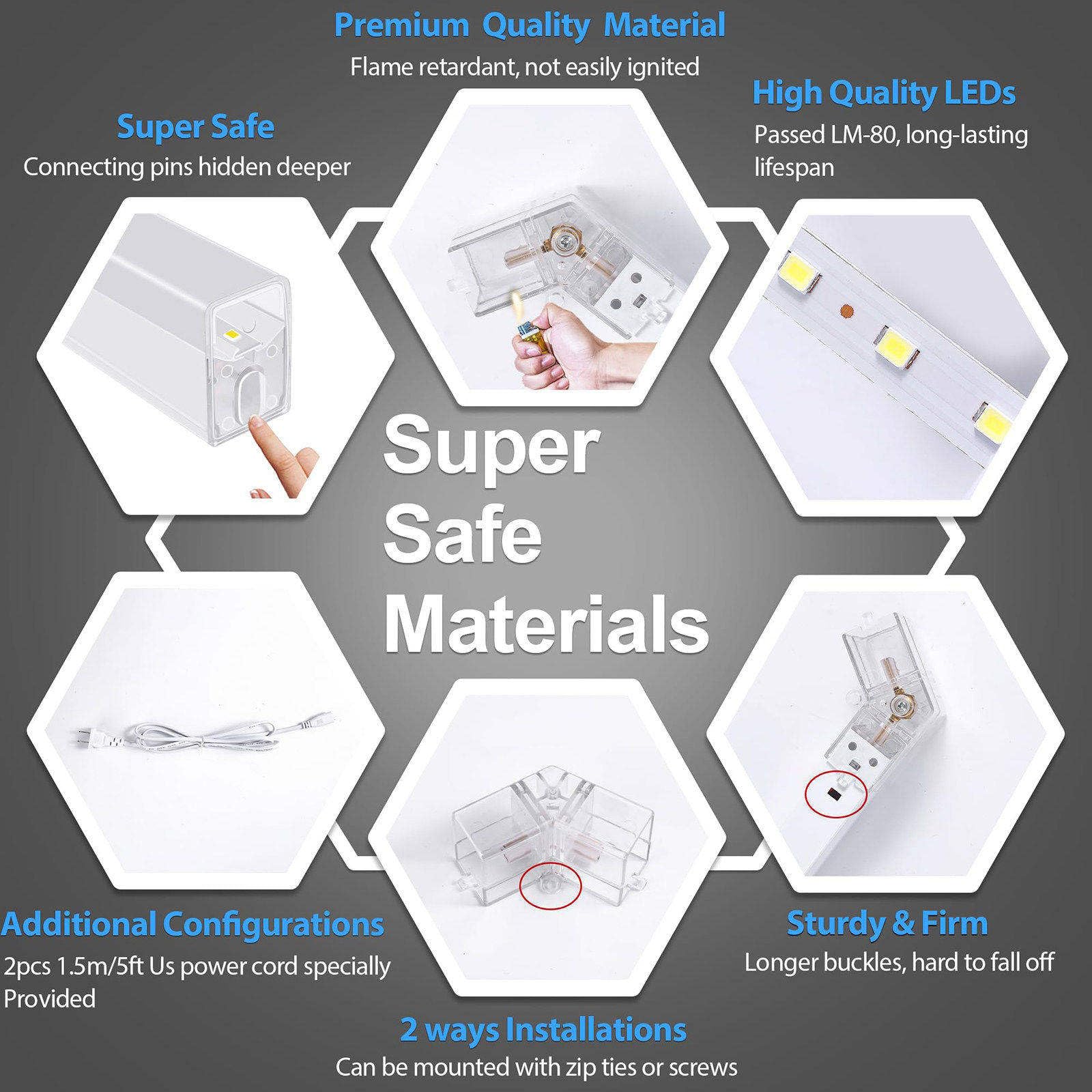 Sufitowa sześciokątna lampa garażowa LED Honeycomb Detailing Car Auto Body Repair Myjnia samochodowa Warsztat Liniowa lampa rurowa z ramą,B