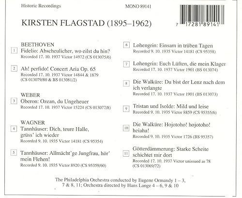 Lebendige Vergangenheit Kirsten Flagstad 1895-1962