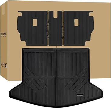 Cargo Mat & Backrest Mats for 2018-2026 Mazda CX-5 - TPE Trunk Liner with Rear Backrest Protection, Custom Fit, All Weather Waterproof for Mazda CX-5 Accessories