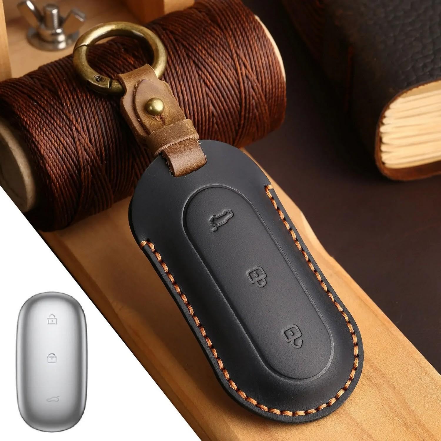 Coque de clé en cuir alliage de zinc étui télécommande Ideal One