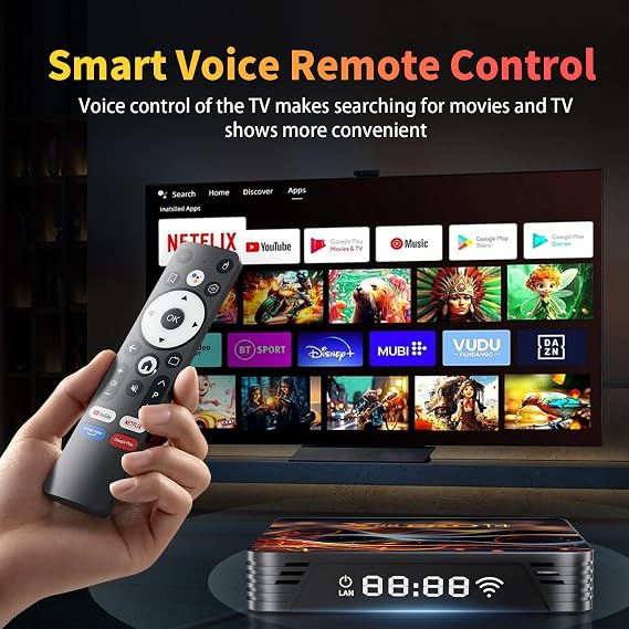 Android 14.0 TV Box, 2026 8K Latest Android Box RK3518 processor RAM 2G ROM 32G WiFi6 Enternet 10/100M Bluetooth 5.0 USB 3.0 HDMI 2.1 Supports 3D HD 4K@60fps Smart TV Box NEW