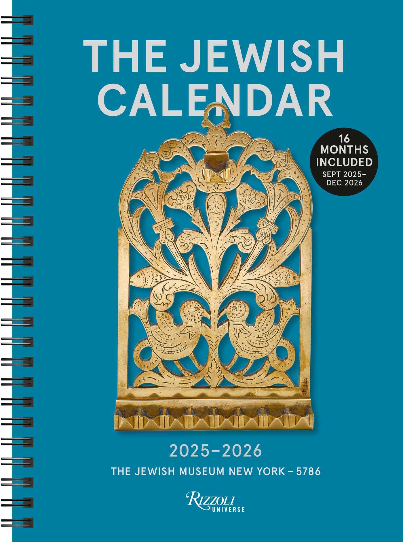 The Jewish Calendar 16-Month Planner Calendar (5786)