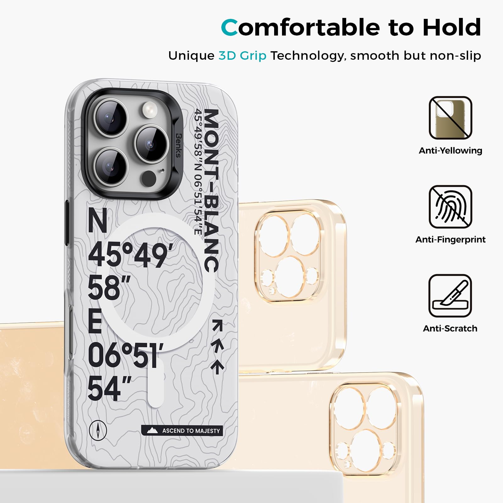 Amazon.com: BENKS Mont Blanc Case for iPhone 16 Pro (6.3