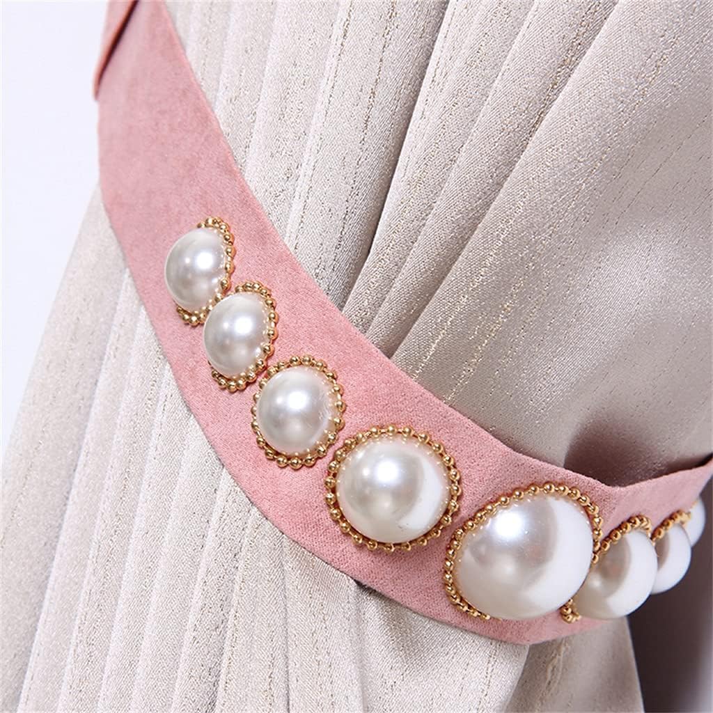 A Pair of Curtain Straps for Indoor Bedroom Living Room Soft Decoration Pearl(E)