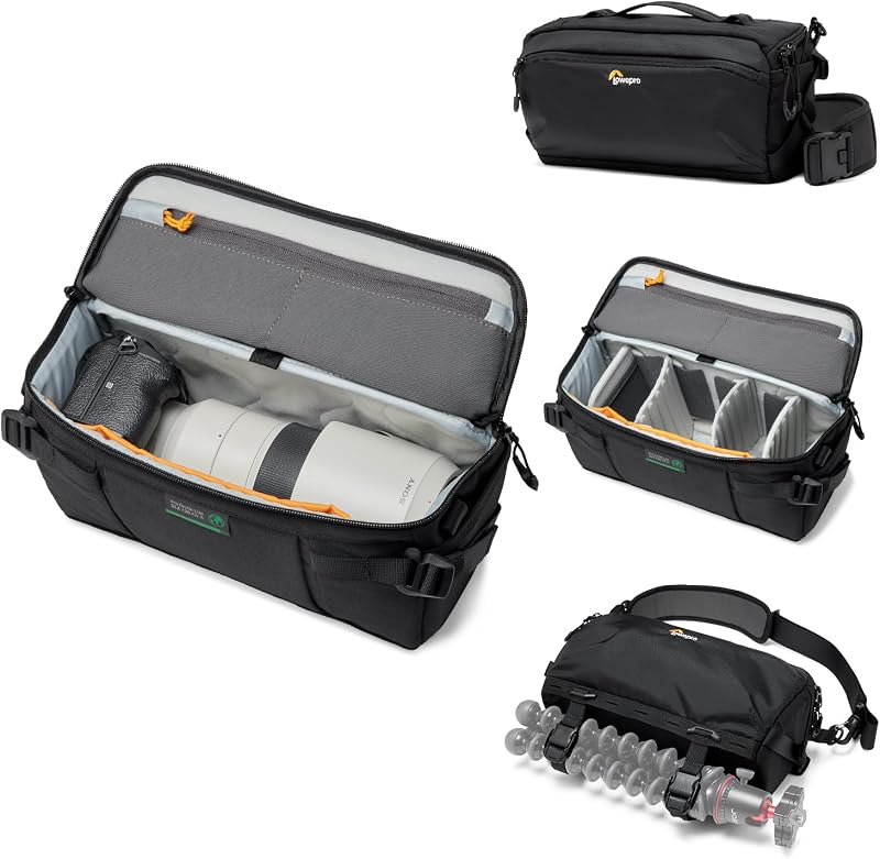 ProTactic Lite SLX 120 AW III Bolsa bandolera para cámara, cámara profesional, cubierta para la lluvia, mochila cruzada ligera, para fotógrafo, videógrafo, volumen 5 L, para DSLR/sin espejo