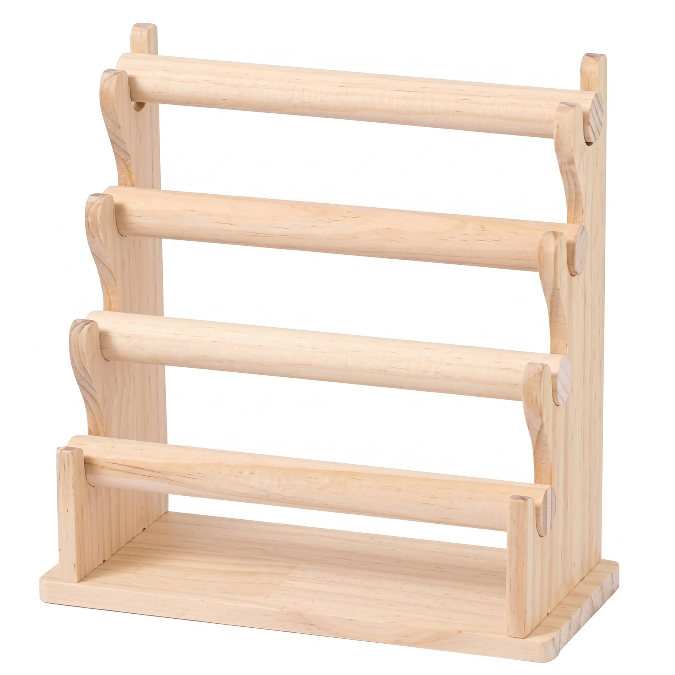 Syutokul Bracelet Stand 4-tier Wood Bracelet Holder Organizer Stand Holder Organizer Bangle Jewelry for Bangles & Necklaces - Khaki