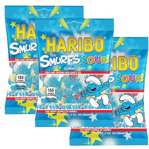 The Smurfs Sour, 4oz Gummy Bag (3 Pack)