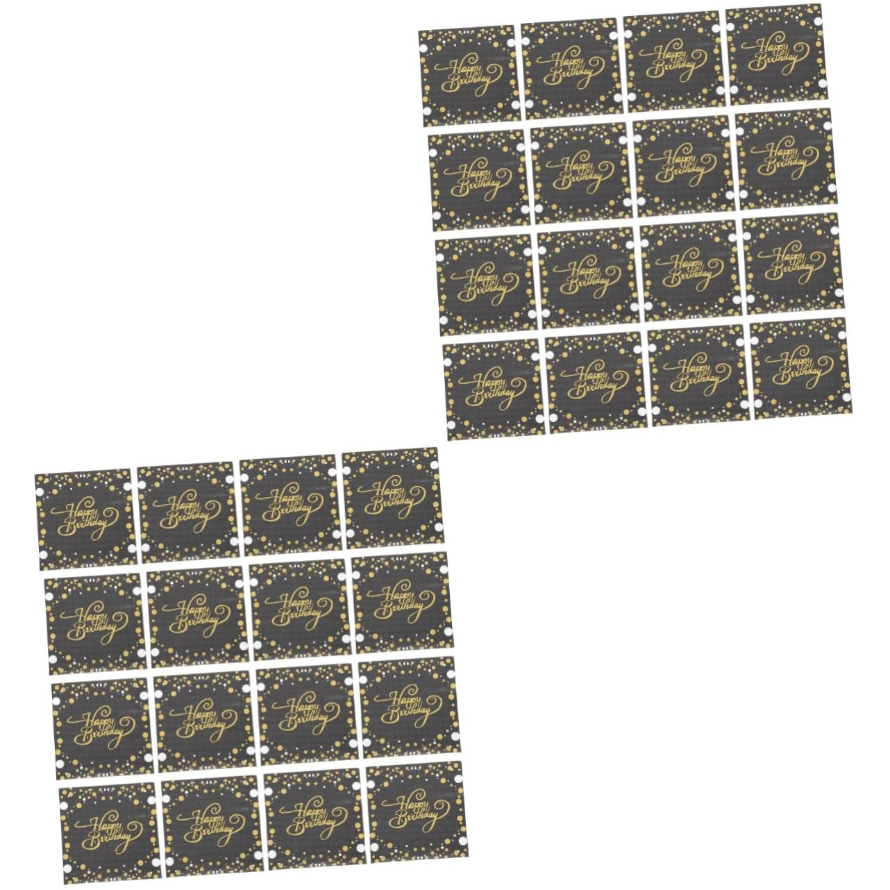PRETYZOOM 200 Pièces Décoration De Serviette en Papier pour Table De Fête Ornement De Serviette Décorations Dorées Serviettes du Nouvel an Ornamentos Para Mesa De Joyeux Anniversaire Décor