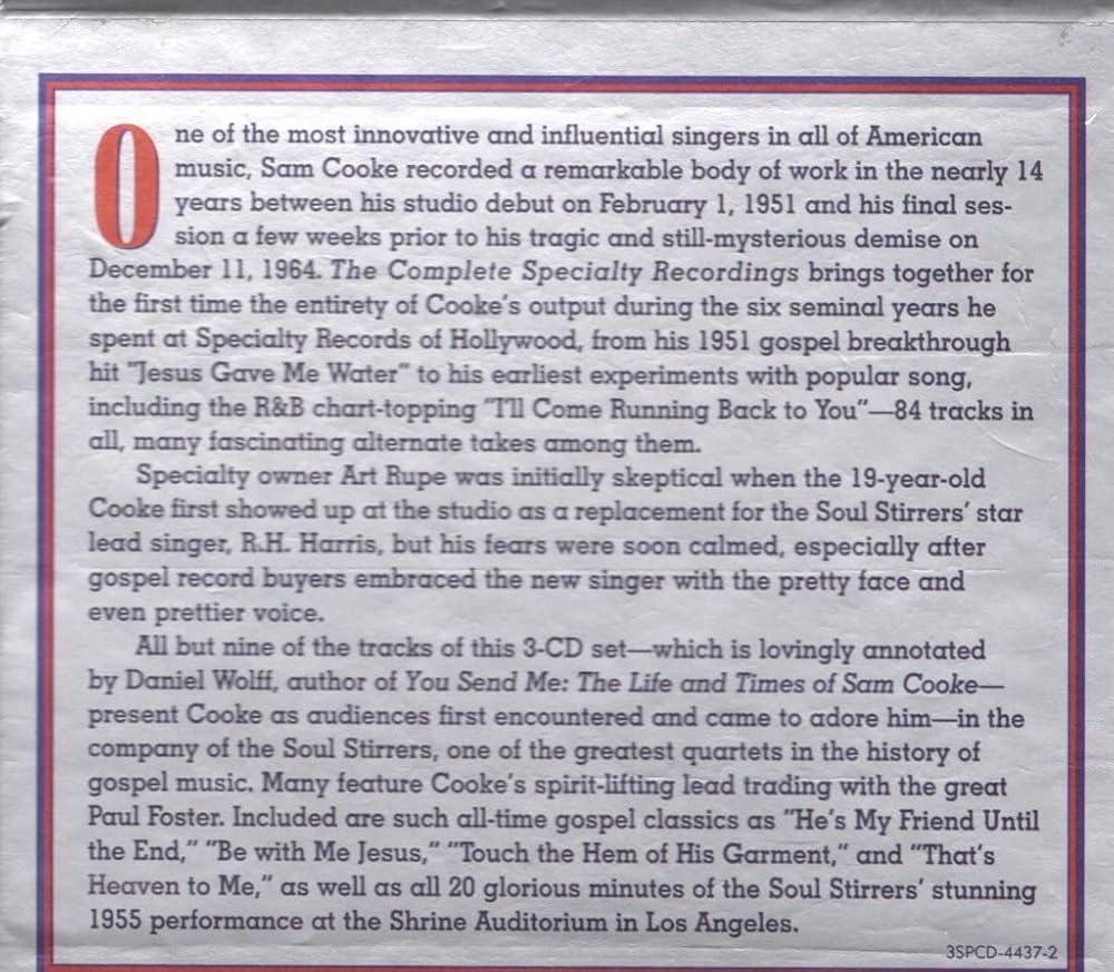洋楽 Sam Cooke With Soul Stirrer Specialty Profiles: Sam Cooke With The Soul Stirrers - Album