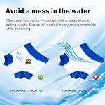 MooMoo Baby Swim Couches 3 Pièces Lavables Réutilisables Swimpants pour Les Enfants Garçons Filles Leçons de Natation Bleu S/1-2T