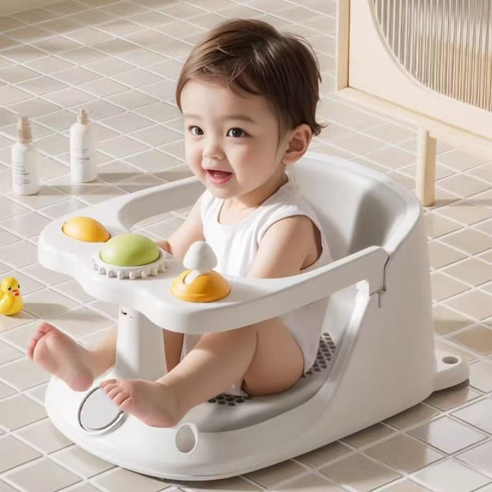 Siège De Bain Bébé Sièges Sécurité Bébé Assis | Bébé De Bain Pour Et Ventouses Antidérapantes Chaise De Sécurisée Ergonomique Confortable Sûre Sans