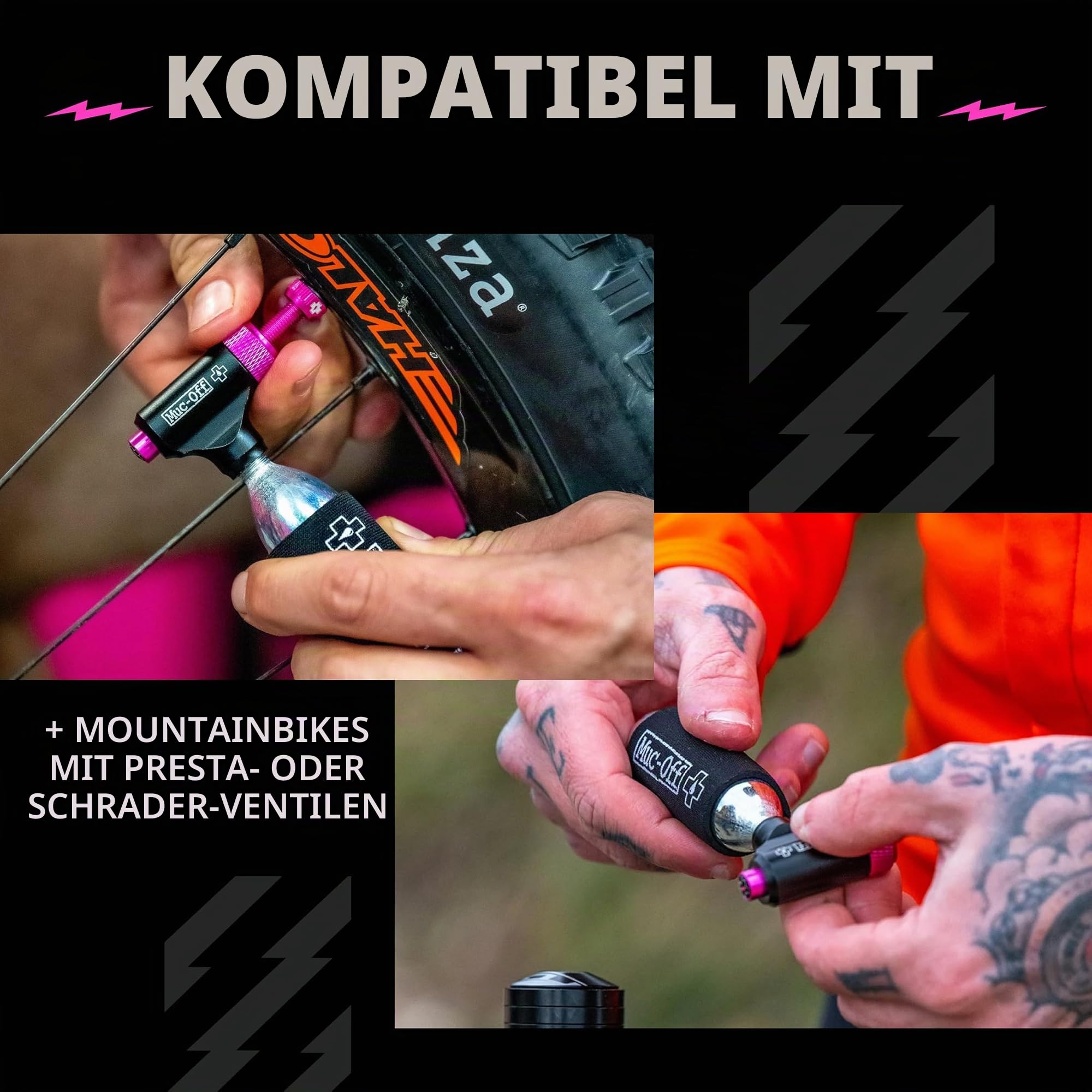 Muc-Off CO2 Pumpe Inflator Kit Schwarz