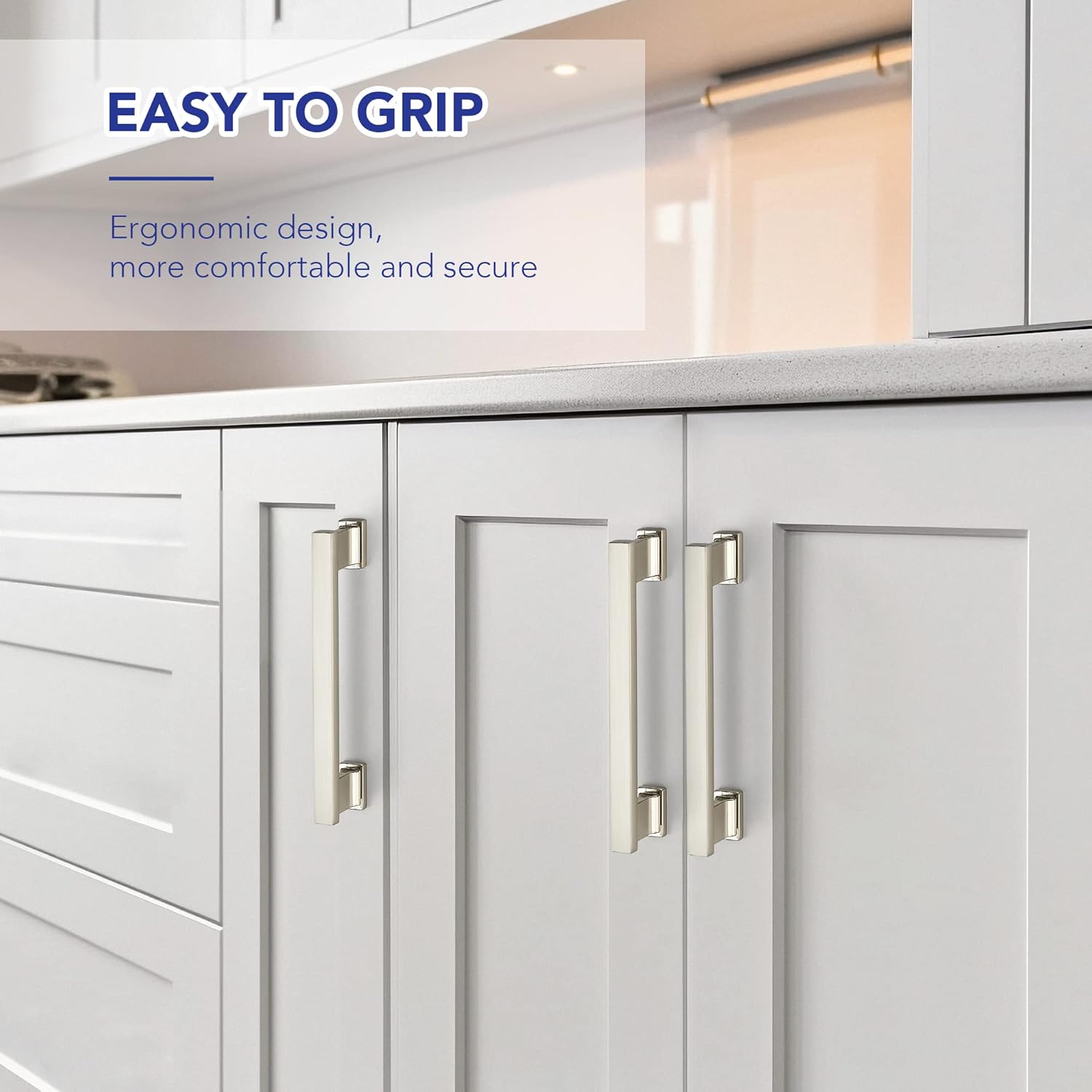 Ravinte Hardware 30 Pack Cabinet Pulls - 5 Inch (128mm) Hole Center, Satin Brushed Nickel Handles for Kitchen Drawer & Cupboards, Silver Solid Heavy Duty Cabinet Hardware, 6 Inch Overall Length