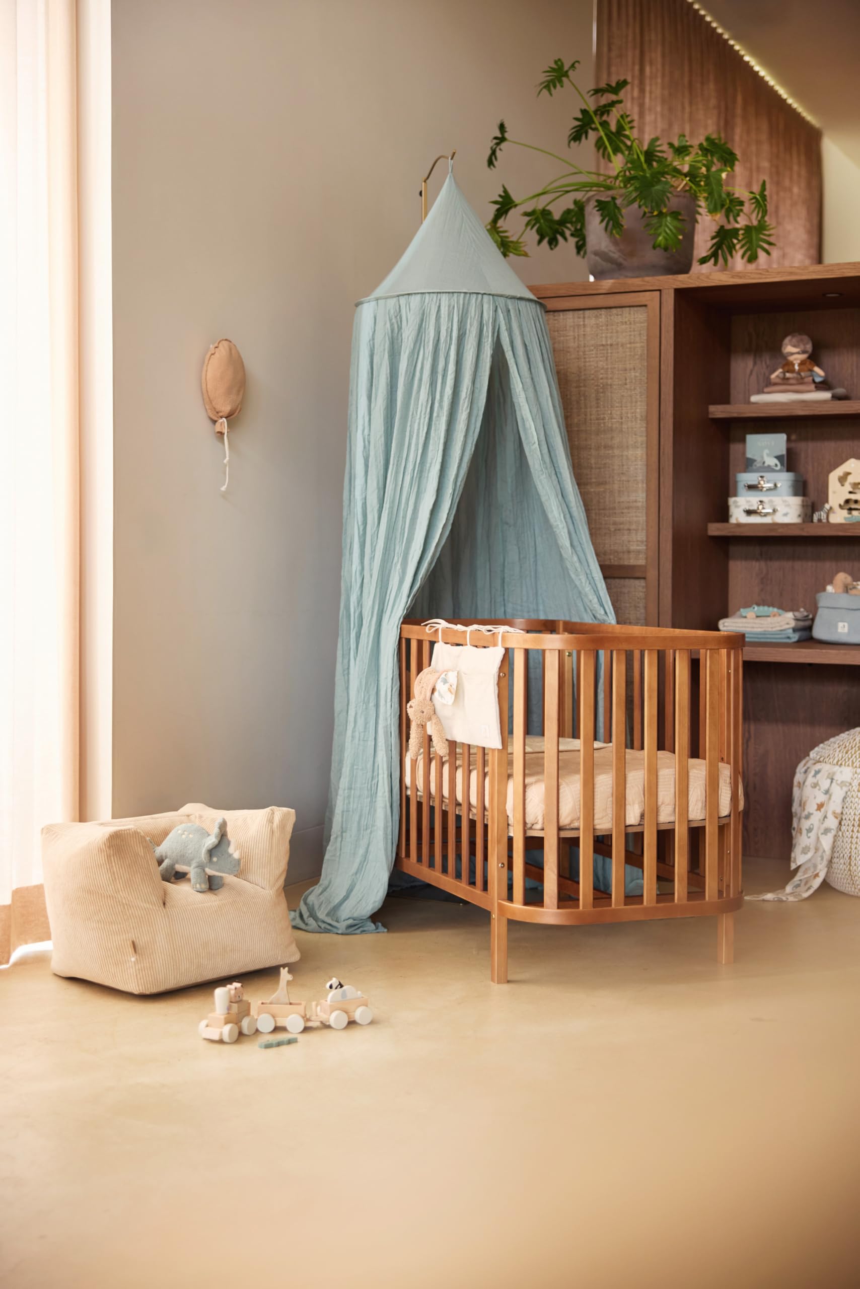 Image secondaire de Ciel de Lit Vintage Vert Mer Jollein - Baldaquin Élégant pour Chambre d'Enfant