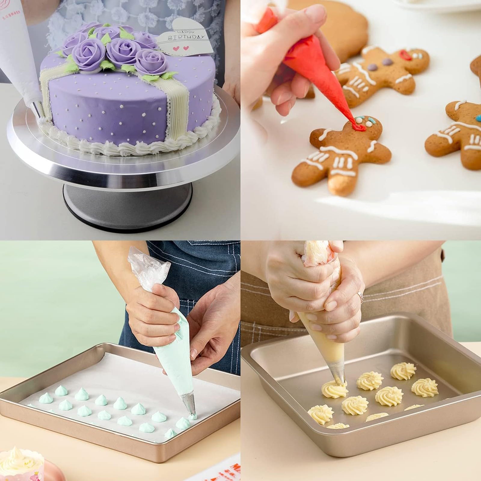 100 Poches à Douille Jetables épaisses Sans Pointe – Pour Décorer Gâteaux, Cupcakes, Biscuits - 8