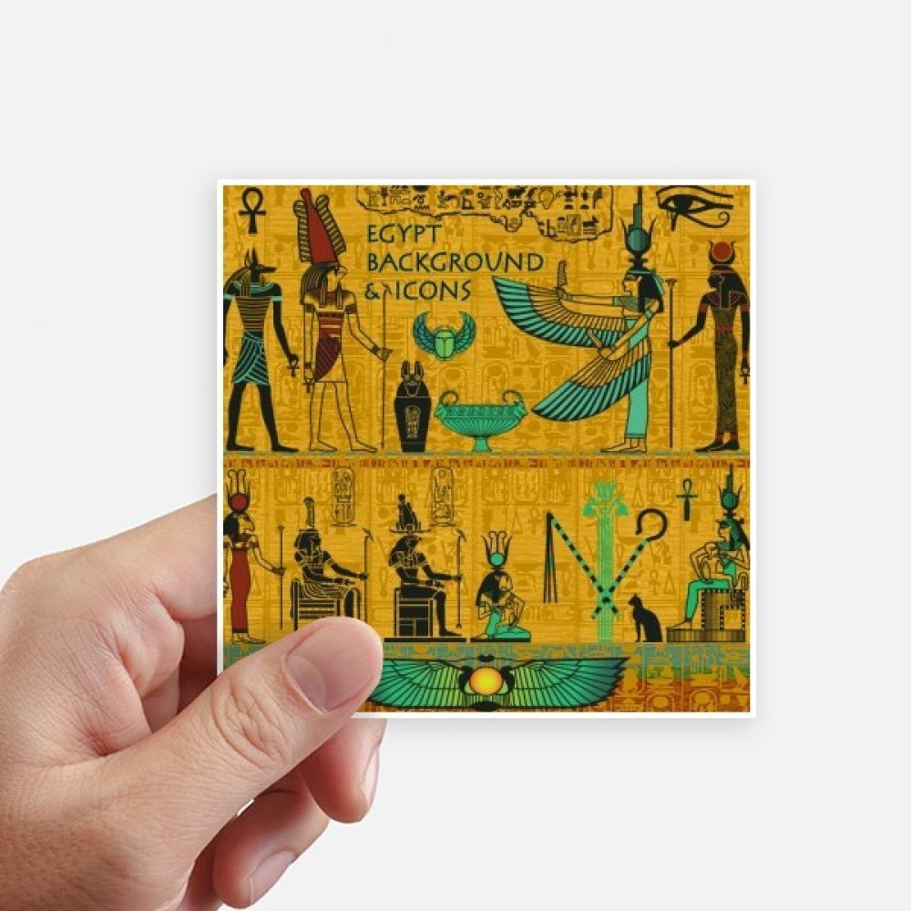 Autocollant carré Égypte antique 10cm de DIYthinker pour personnaliser vos murs et PC
