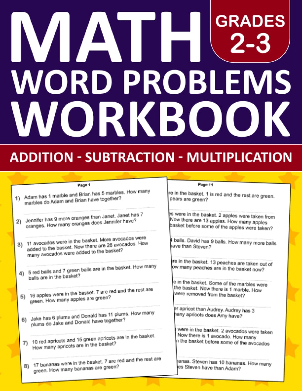 Math Word Problems Workbook For Grades 2-3 - Addition, Subtraction, and Multiplication Problems With Answers: Addition, Subtraction, and ... Exercises Book For Classroom or Homeschool