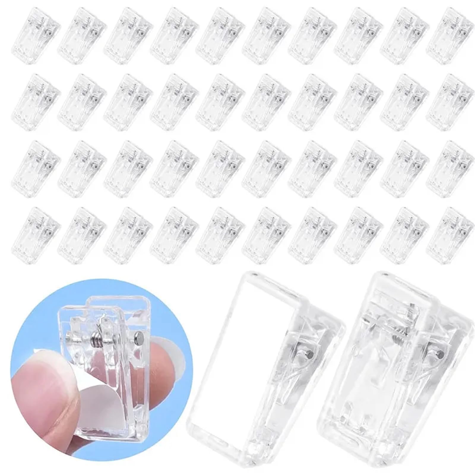 Lot de 100/200/300 clips muraux auto-adhésifs polyvalents pour la maison, le bureau, les affiches, les photos, la décoration (200 pièces)