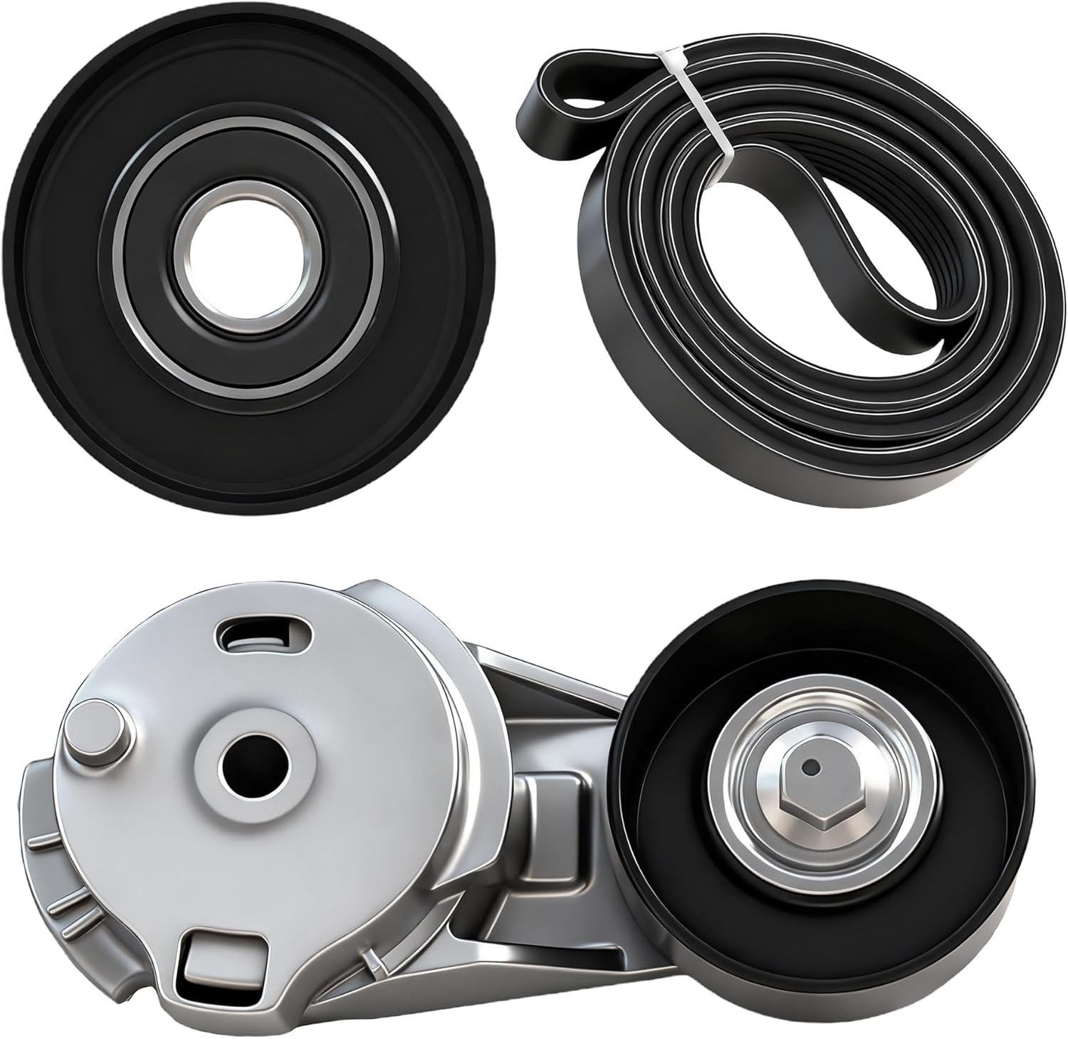 Serpentine Drive Belt Tensioner Component Kit 90K-38178 for Saab 9-7X 2005-2009 for Oldsmobile Bravada 2002-2004 for Isuzu Ascender 2003-2008 for Gmc Envoy 2002-2009 K060913 36227 38178
