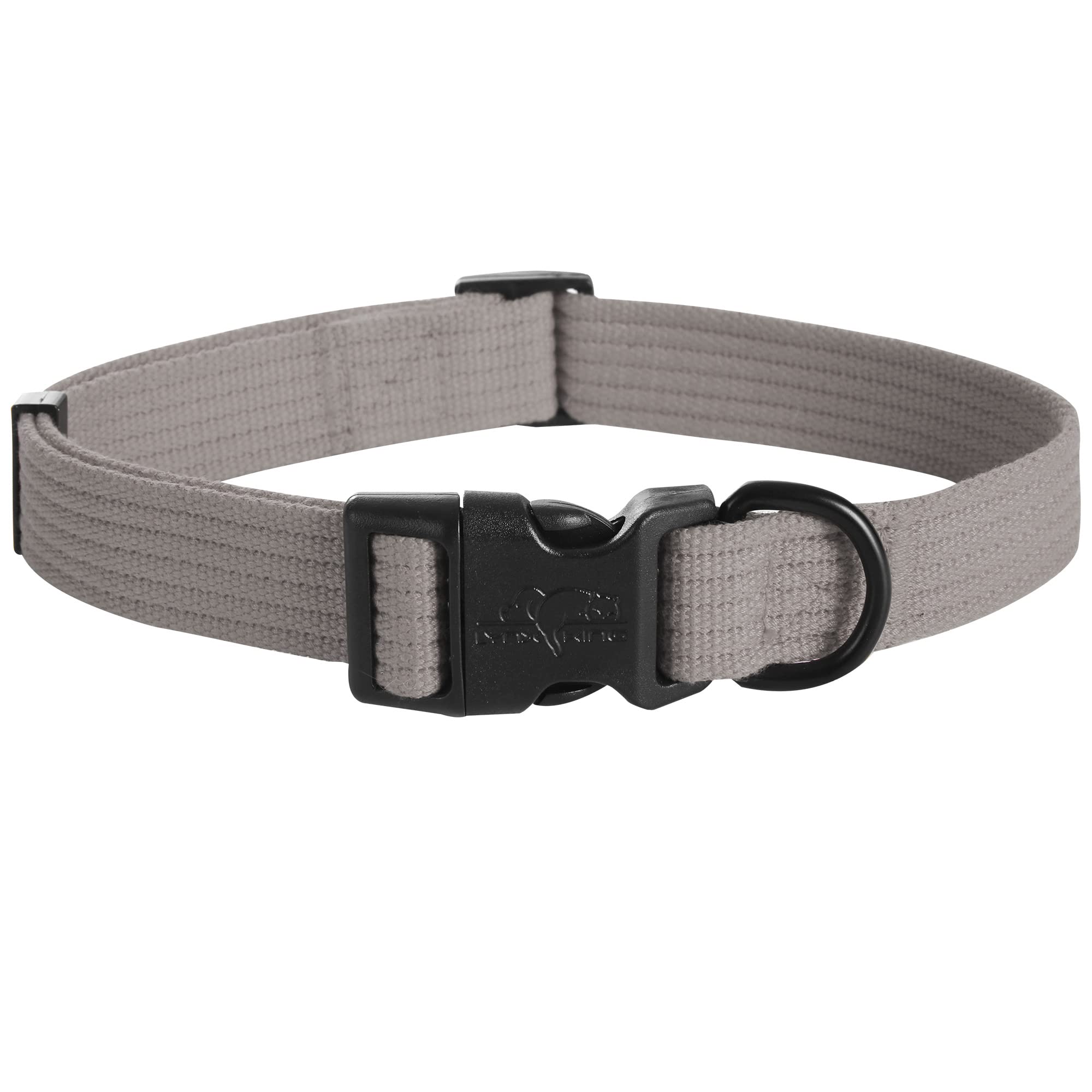 lynxking Dog Collar Soft Padded Breathable Cotton Solid Color Strong Adjustable Pet Collar for Little Puppy