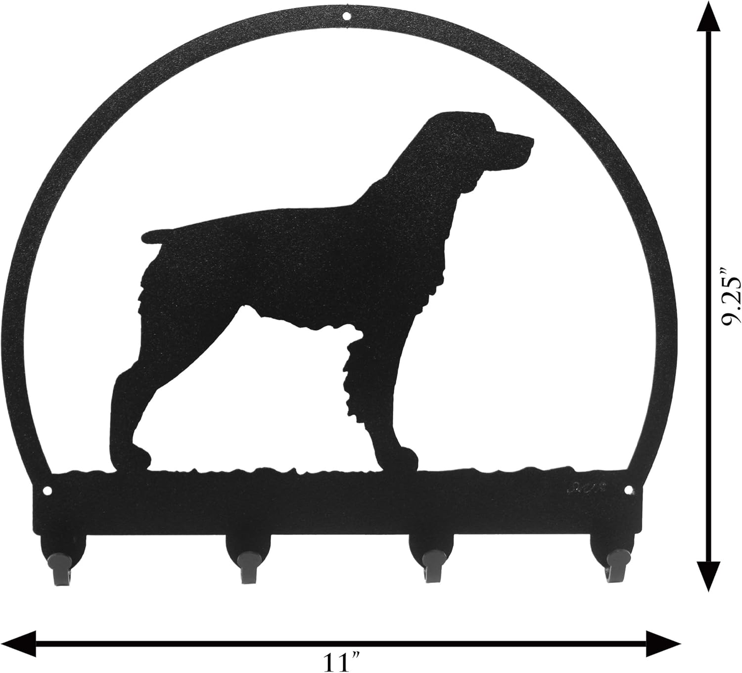 SWEN Products Brittany Spaniel Metal Key Chain Hanger - Leash Holder