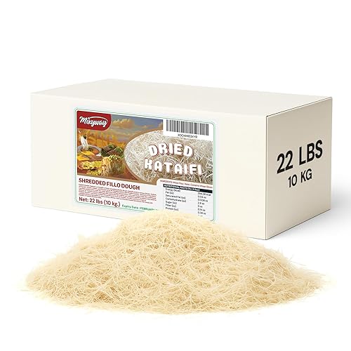 Miniatura 22 de Pasta Kataifi Tostada - Masa filo en tiras horneada y tostada 3.5 Oz (100 gr.) para Barra de Chocolate Pistacho de Dubái, Kadayif para Barra de